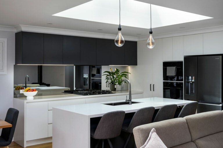 Custom home kitchen design in Wallsend, Newcastle by Extrabuild